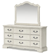 Arlendyne California King Upholstered Bed, Dresser and Mirror