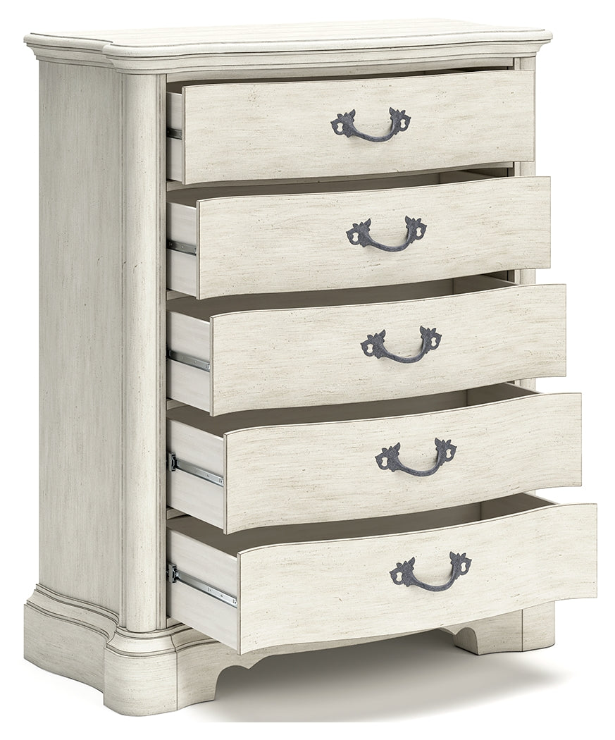 Arlendyne Antique White Chest Of Drawers