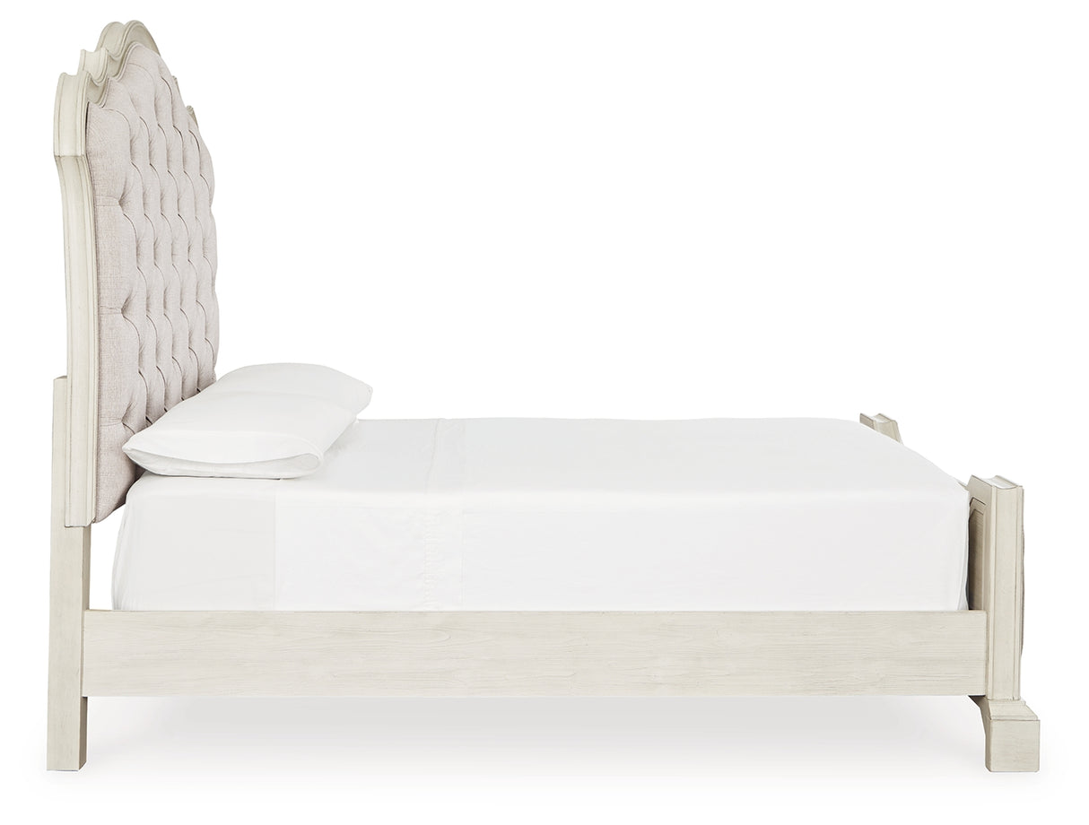 Arlendyne Queen Upholstered Bed, Dresser and Mirror