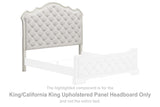 Arlendyne Antique White King/California King Upholstered Panel Headboard