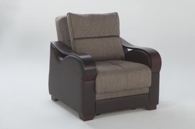 Bennett 3 Seat Sleeper (Redeyef Brown)/W Brown Vynil  2 Pieces