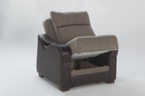 Bennett 3 Seat Sleeper (Redeyef Brown)/W Brown Vynil  2 Pieces