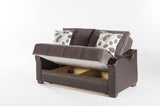 Bennett Love Seat (Armoni Brown)/W Brown Vynil  2 Pieces