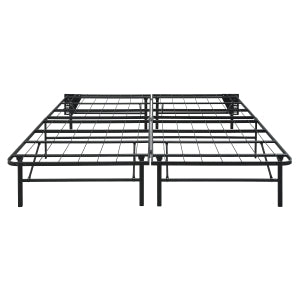 Elevated California King Foldable Metal Platform Bed Frame, Toolless