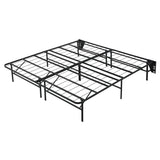 Elevated Eastern King Foldable Metal Platform Bed Frame, Toolless