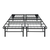 Elevated Full Foldable Metal Platform Bed Frame, Toolless