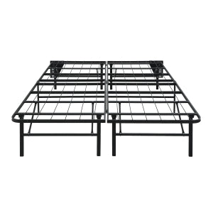 Elevated Full Foldable Metal Platform Bed Frame, Toolless