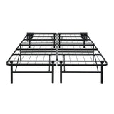 Elevated Full Foldable Metal Platform Bed Frame, Toolless