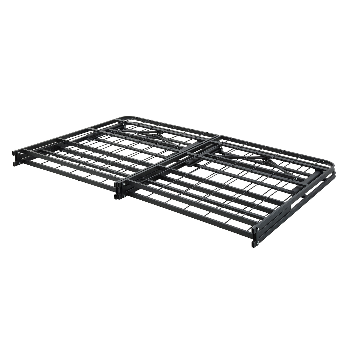 Elevated Queen Foldable Metal Platform Bed Frame, Toolless