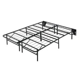 Elevated Full Foldable Metal Platform Bed Frame, Toolless