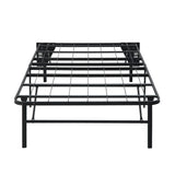 Elevated Twin Foldable Metal Platform Bed Frame, Toolless