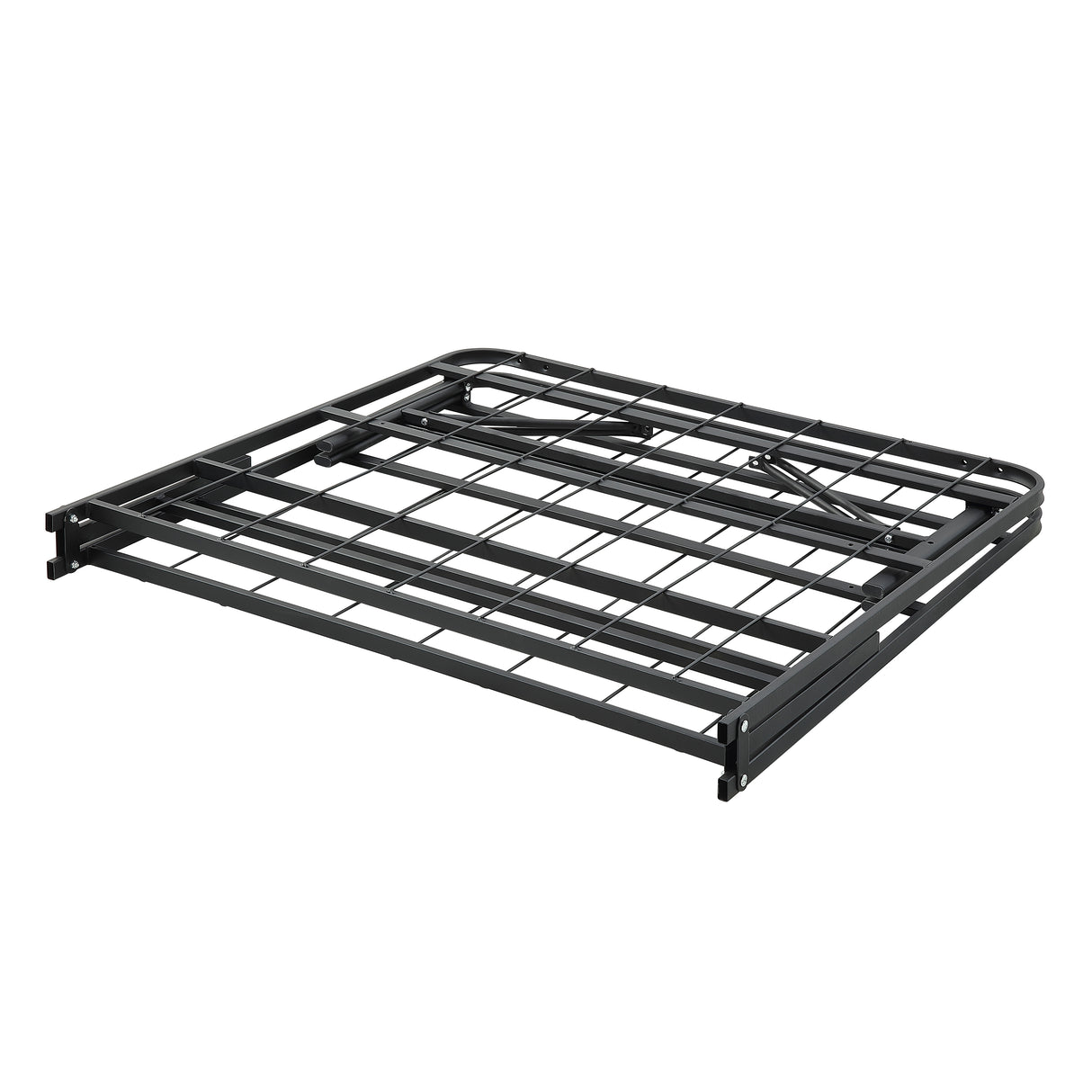 Elevated Twin Foldable Metal Platform Bed Frame, Toolless