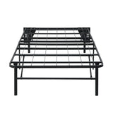 Elevated Twin Foldable Metal Platform Bed Frame, Toolless