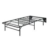 Elevated Twin Foldable Metal Platform Bed Frame, Toolless