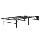 Elevated Twin Foldable Metal Platform Bed Frame, Toolless