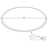 36" Round Occasional Glass Top Clear