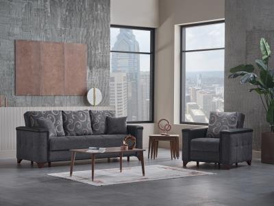 Charlotte Love Seat (Beatto Anthracite)