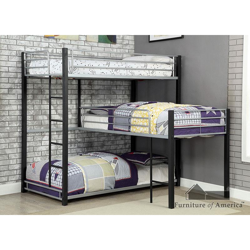 Aubrey Twin Triple Decker Bed