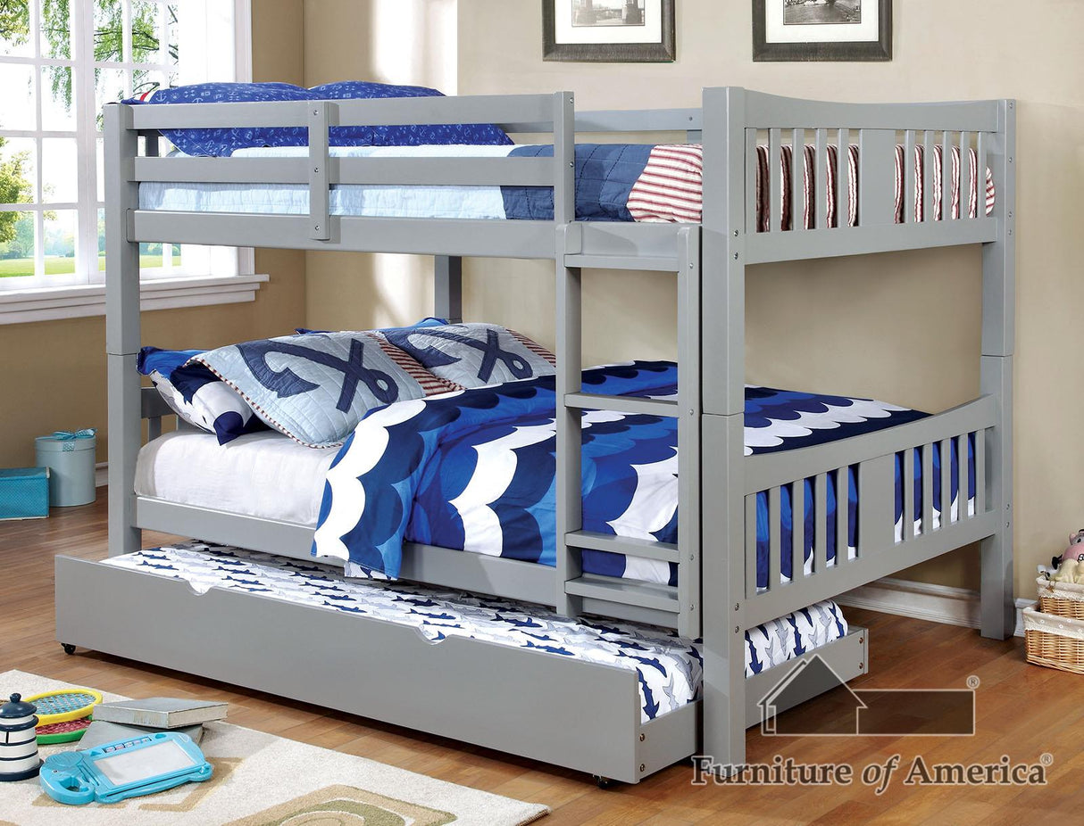 Cameron Full/Full Bunk Bed, Gray