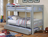 Cameron Twin/Twin Bunk Bed, Gray