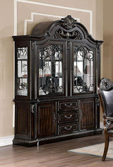 Lombardy Walnut Curio/Hutch Buffet