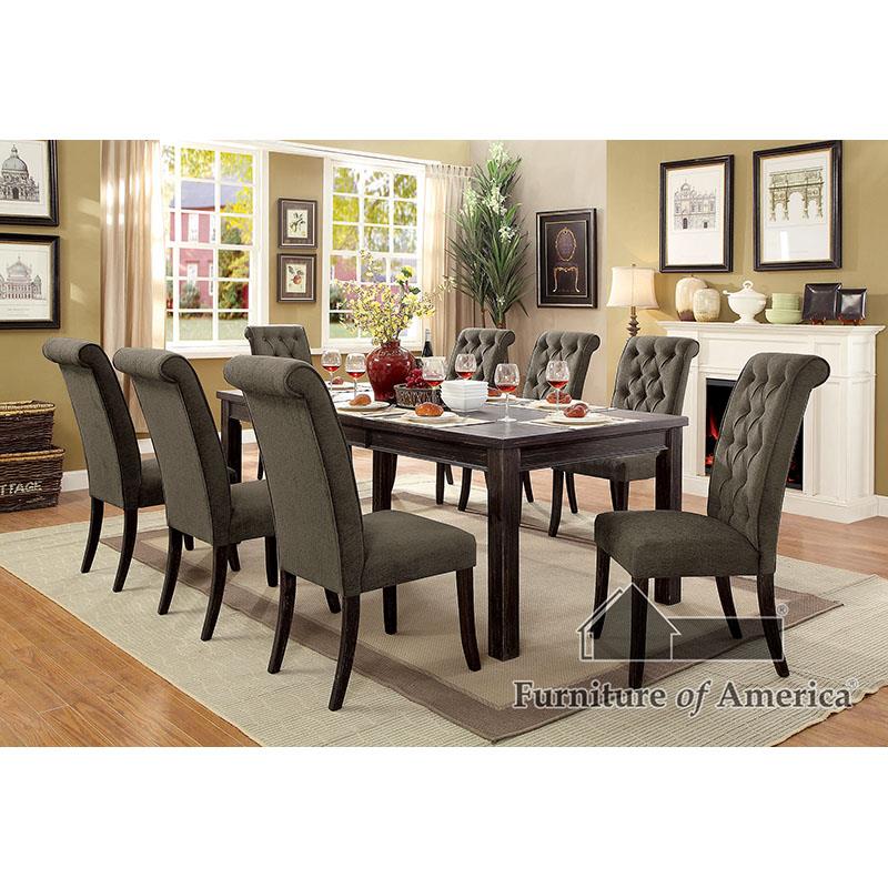 Sania Iii Gray/Antique Black Dining Set