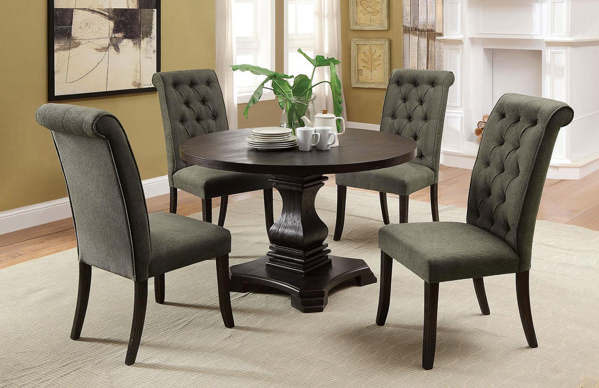 Nerissa Antique Black, Gray Dining Set 5 Piece