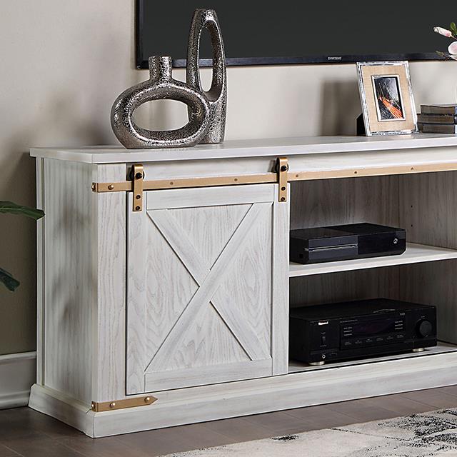 Borrego Antique White TV Console