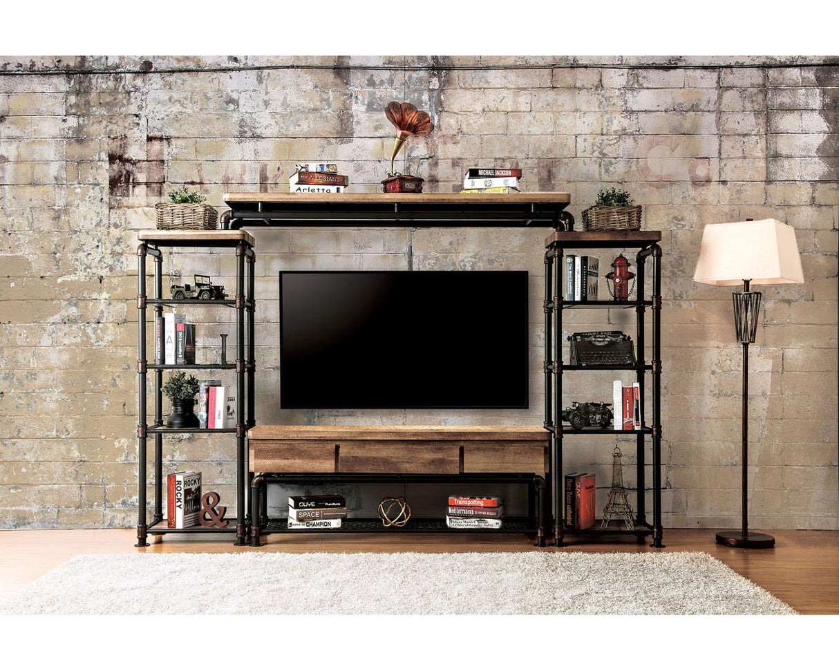 Kebbyll Antique Black/Natural Tone TV Console