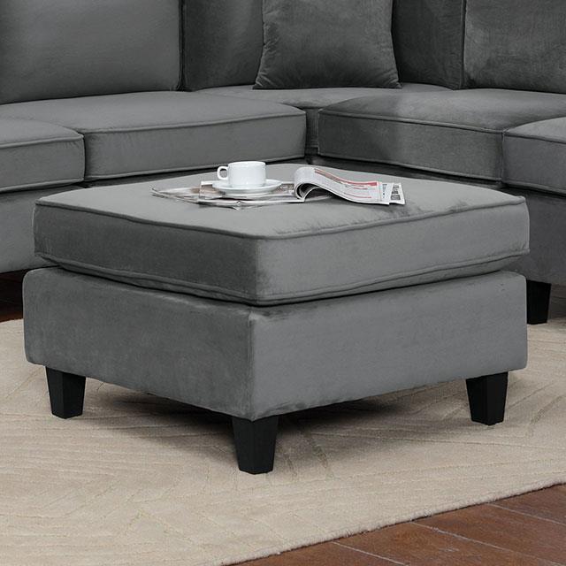 Sandrine Gray Ottoman