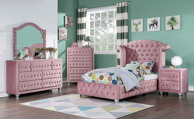 Zohar Pink Bedroom Set