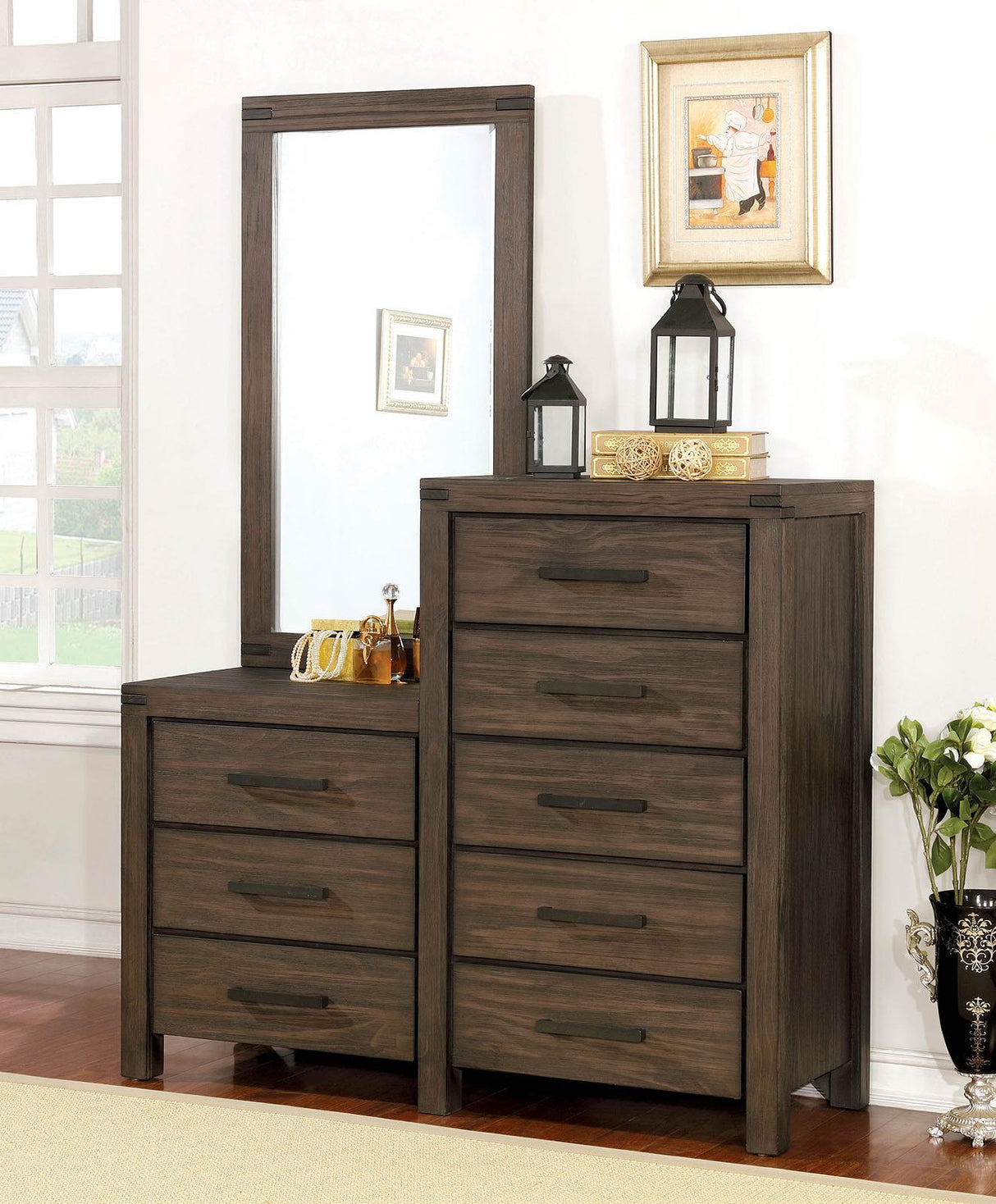 Rexburg 8-Drawer Dresser Mirror