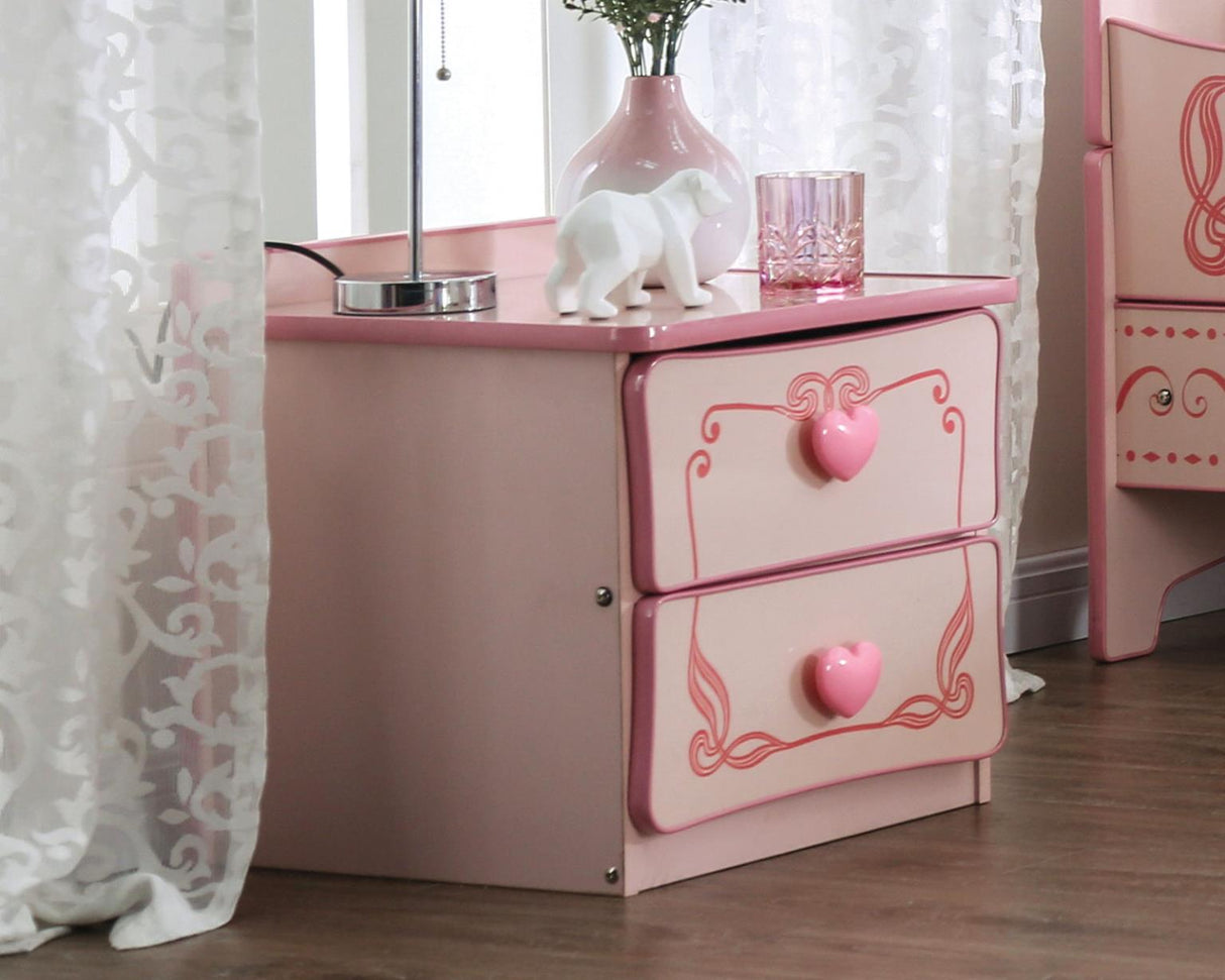 Nightstand - Assembled Pink Youth Bedroom