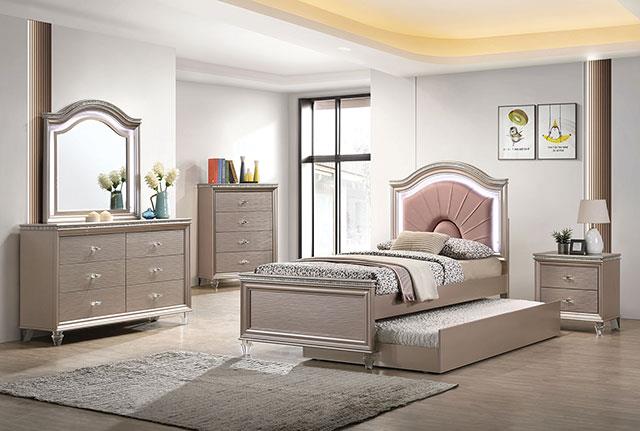 Allie Rose Gold Bedroom Set