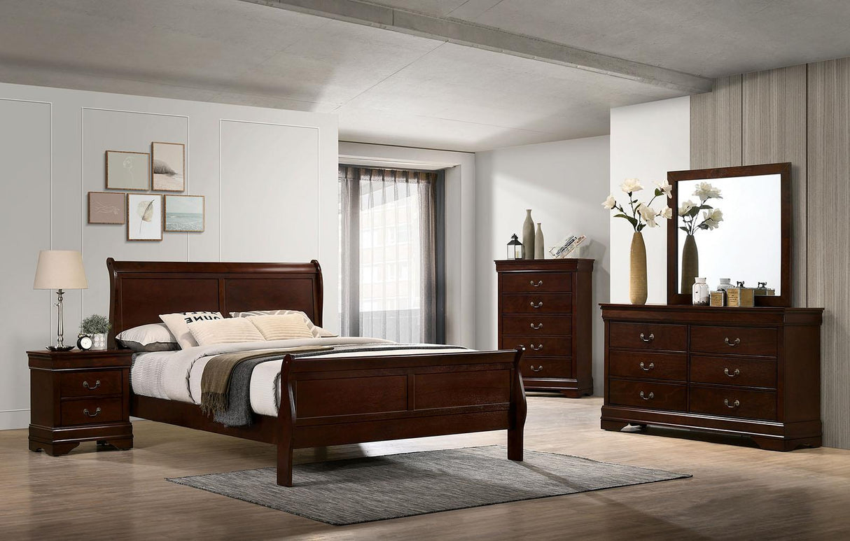 Louis Philippe Cherry Bedroom Set