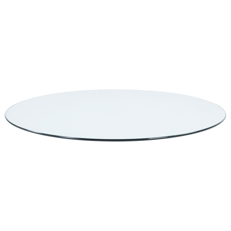 48" Round Glass Table Top Clear