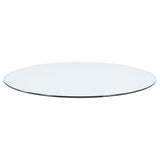 48" Round Glass Table Top Clear