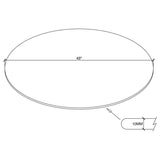 48" Round Glass Table Top Clear