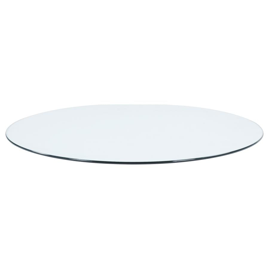 54" Round Glass Table Top Clear