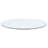 54" Round Glass Table Top Clear