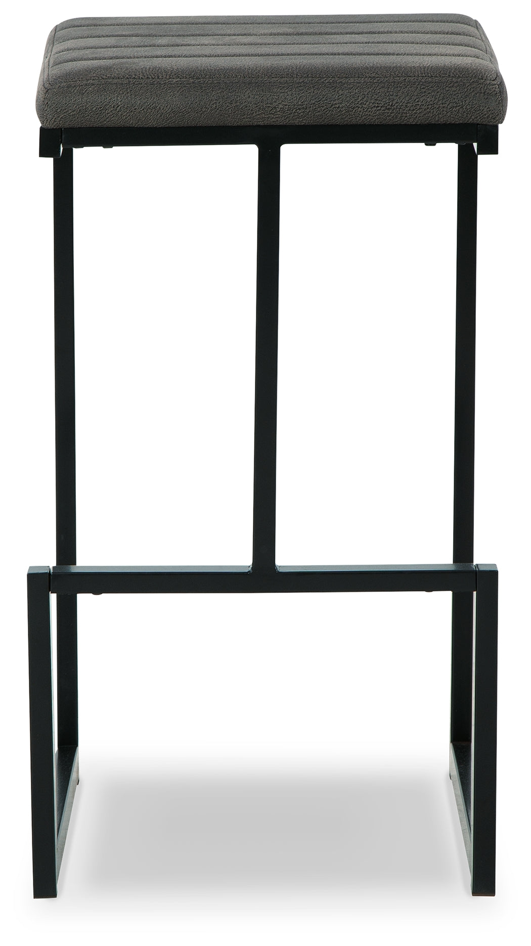 Strumford Gray/Black Bar Height Bar Stool