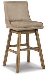 Tallenger Beige Bar Height Bar Stool