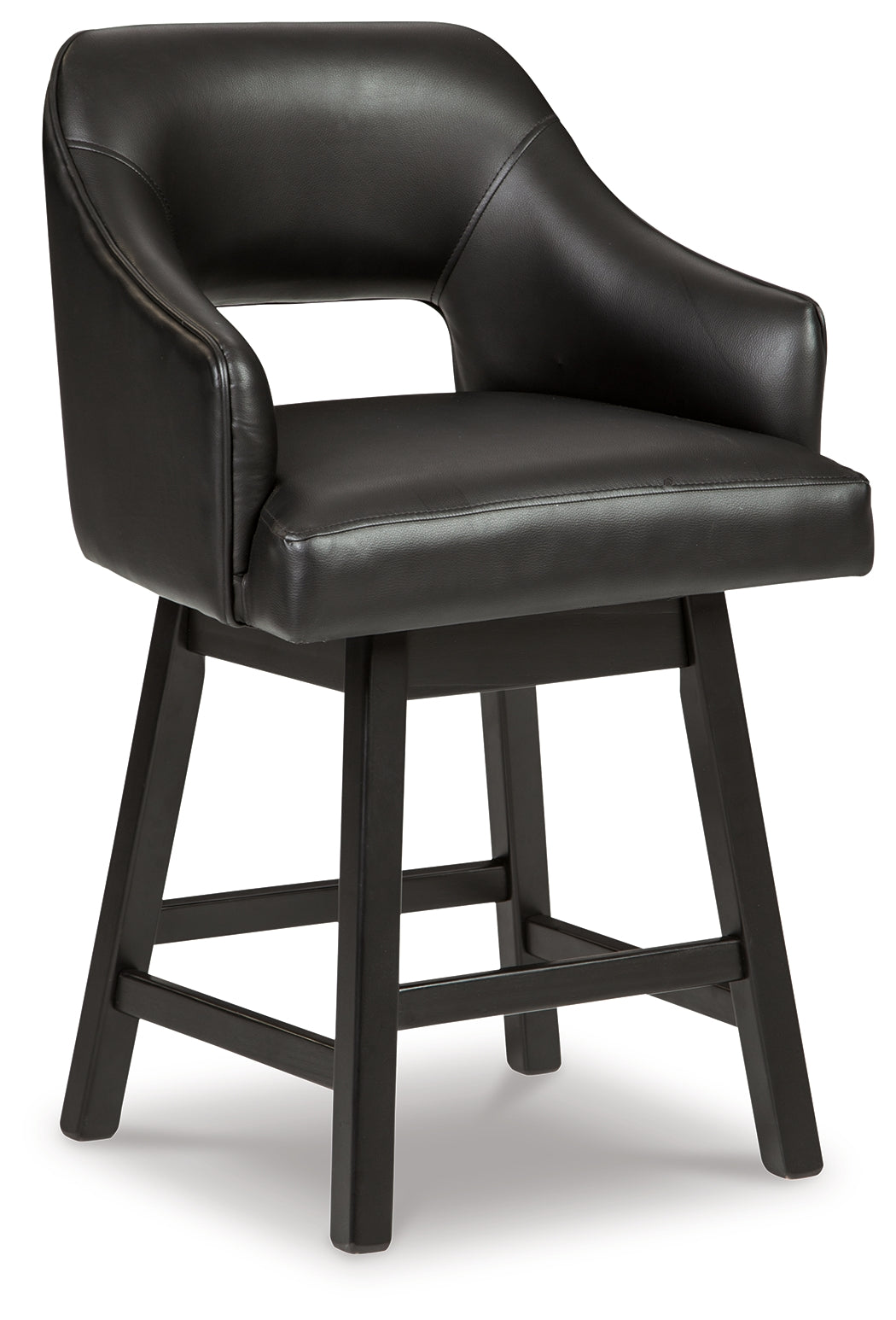 Tallenger Black/Dark Brown Counter Height Bar Stool