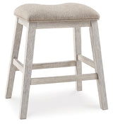 Skempton White/Light Brown Counter Height Bar Stool