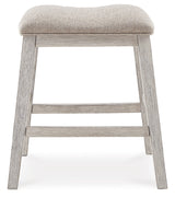 Skempton White/Light Brown Counter Height Bar Stool