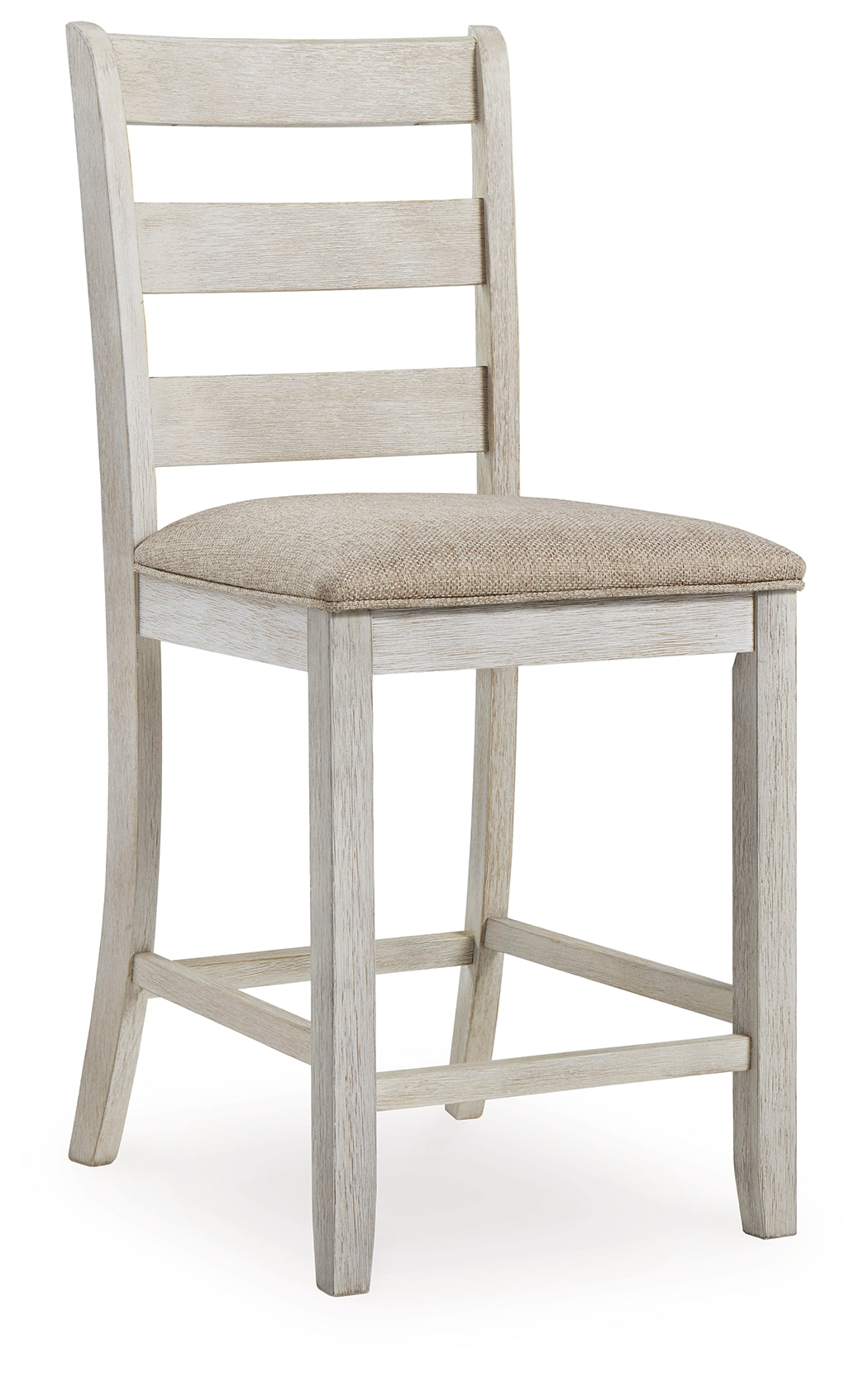 Skempton White/Light Brown Counter Height Bar Stool