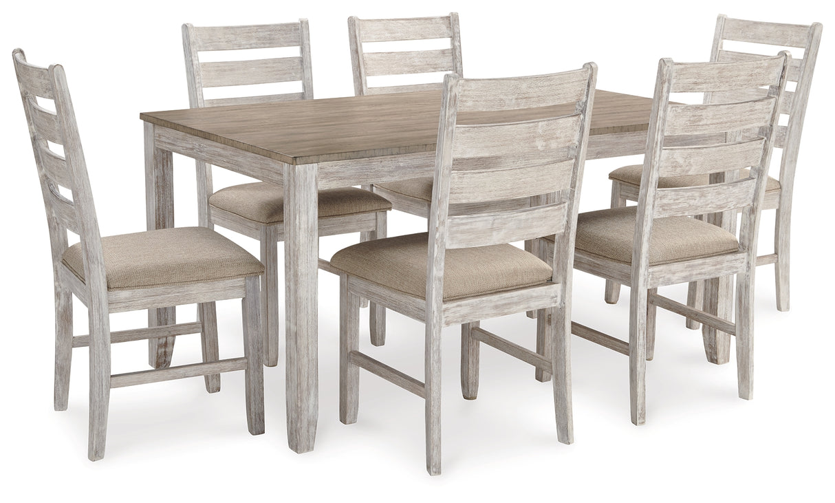 Skempton White/Light Brown Dining Set