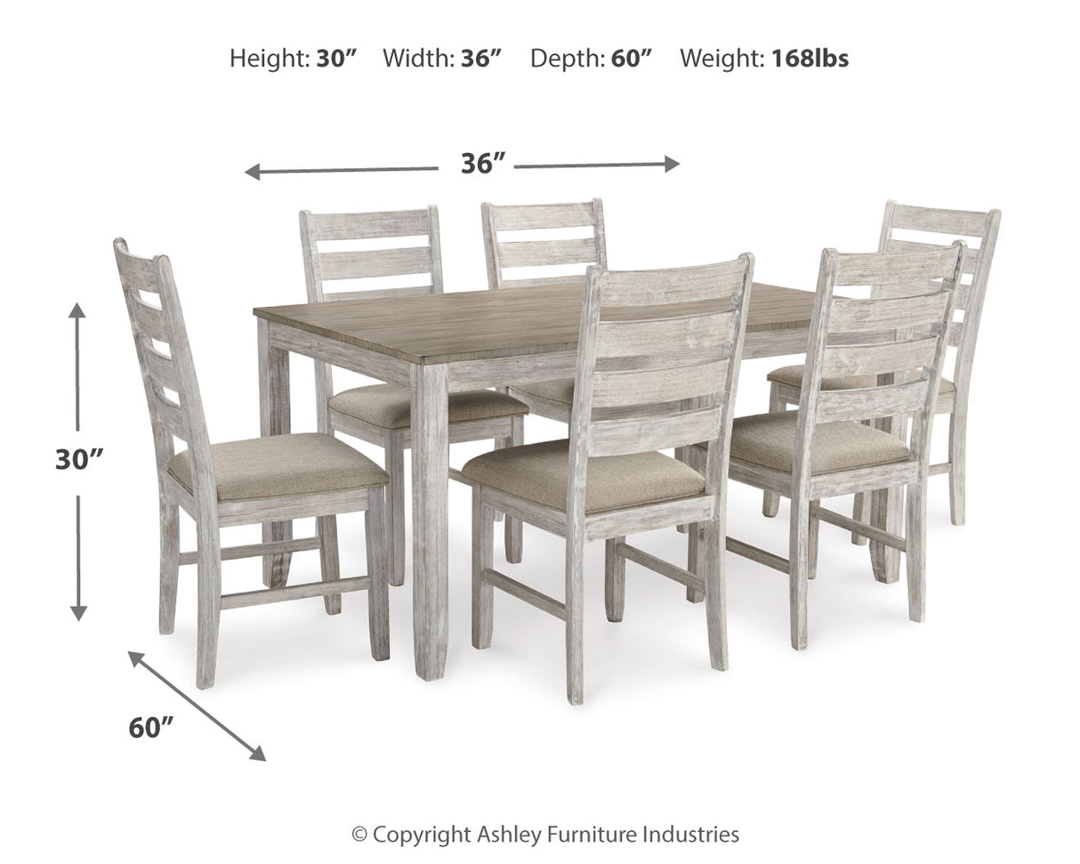 Skempton White/Light Brown Dining Set