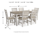 Skempton White/Light Brown Dining Set