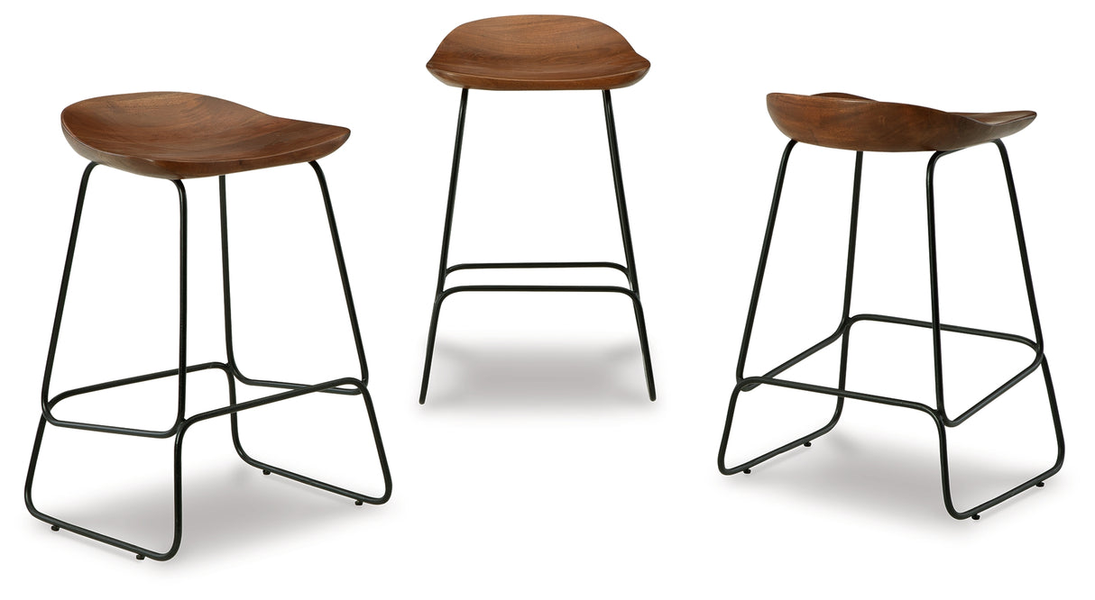 Wilinruck Brown/Black Counter Height Stool